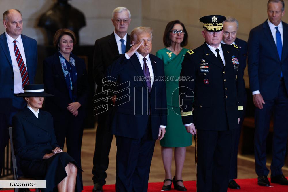 President Trump Reviews Troops - USA