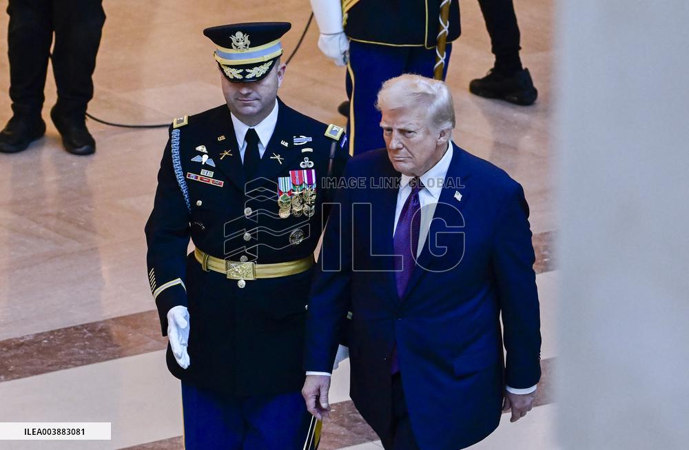 President Trump Reviews Troops - USA
