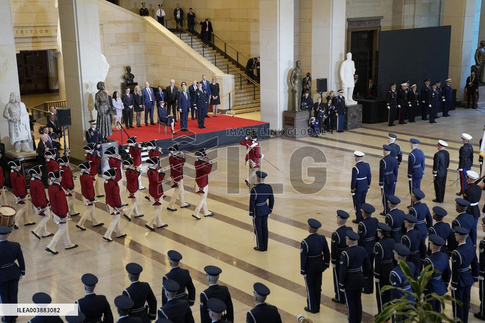 President Trump Reviews Troops - USA