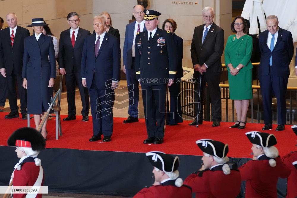 President Trump Reviews Troops - USA