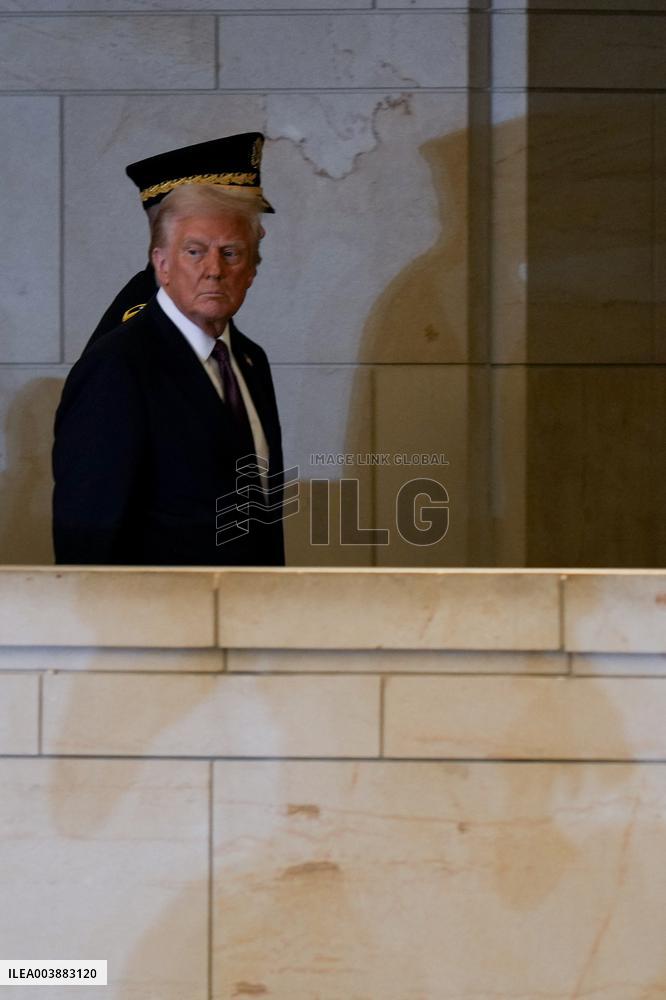 President Trump Reviews Troops - USA