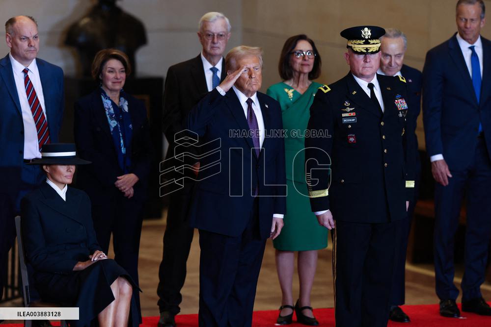 President Trump Reviews Troops - USA