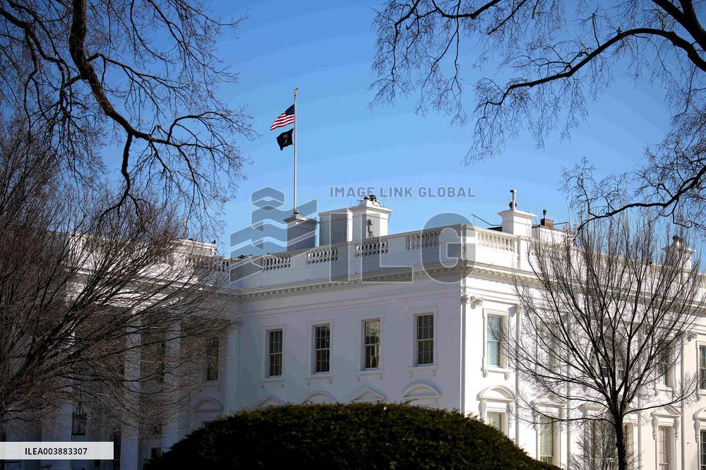 USA Flag Rises On Top Of White House - USA