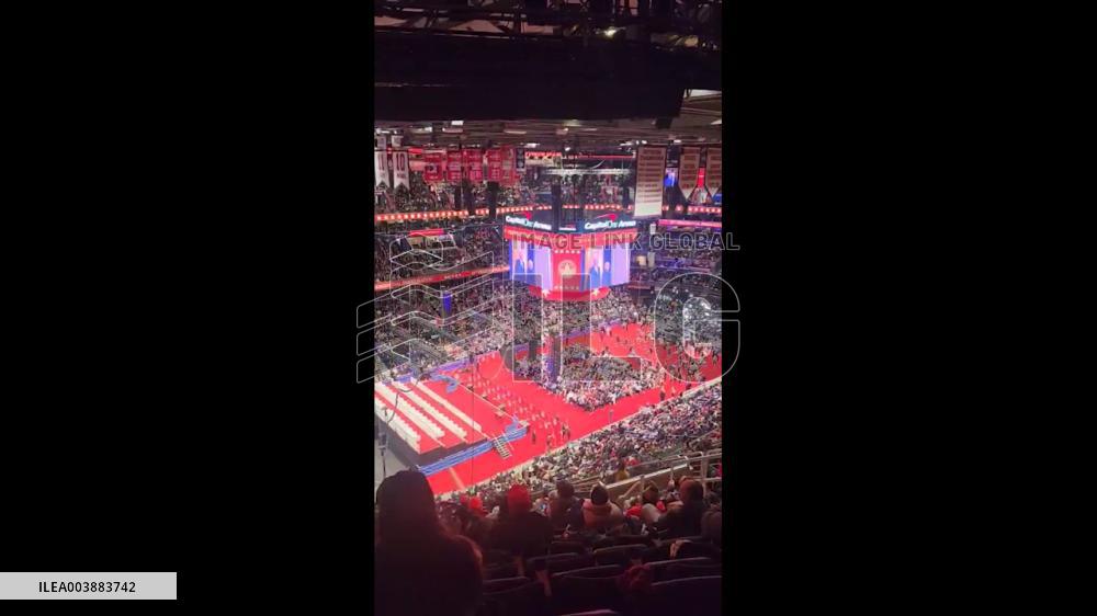US: Audience Boo As Clintons Arrive At Capital One Arena For Presidential Parade