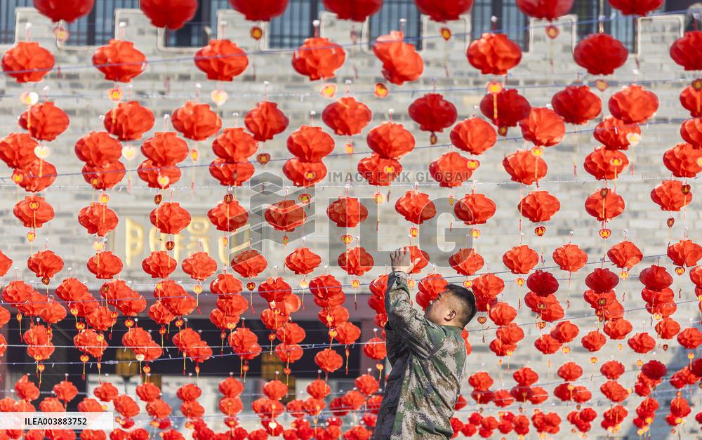 Hanging Lanterns Welcome Chinese Lunar New Year
