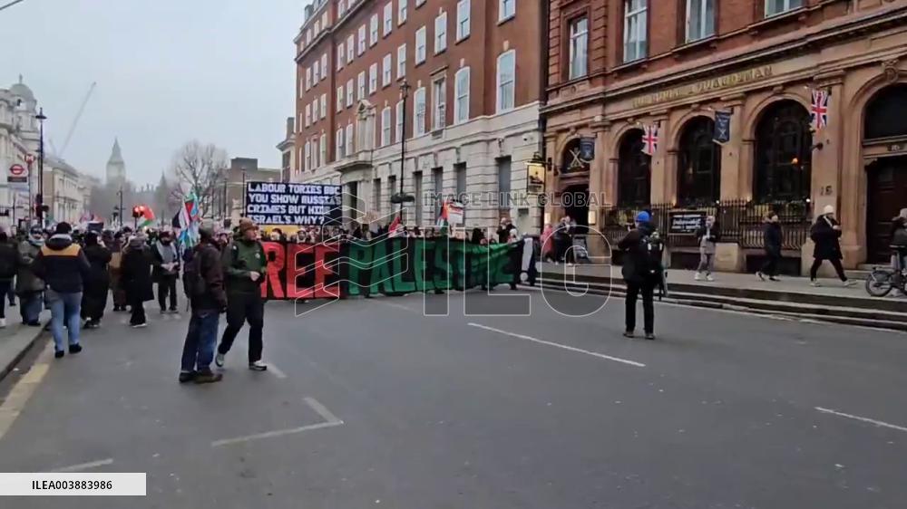 UK: Police Arrest Over 70 At Pro-Palestinian Rally In Central London 4