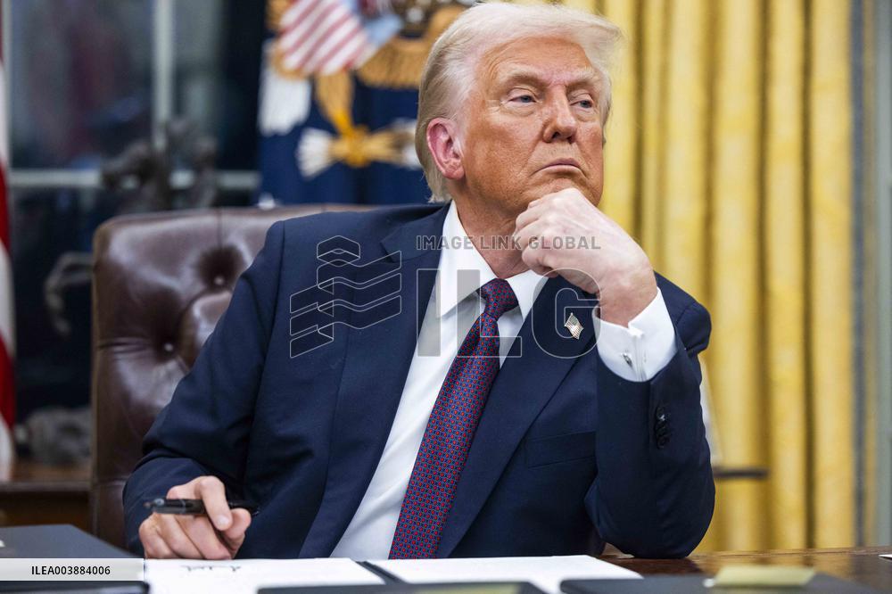 President Trump Numerous Executive Orders On The First Day Of His Presidency - DC