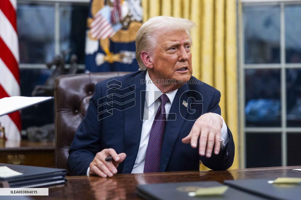 President Trump Numerous Executive Orders On The First Day Of His Presidency - DC