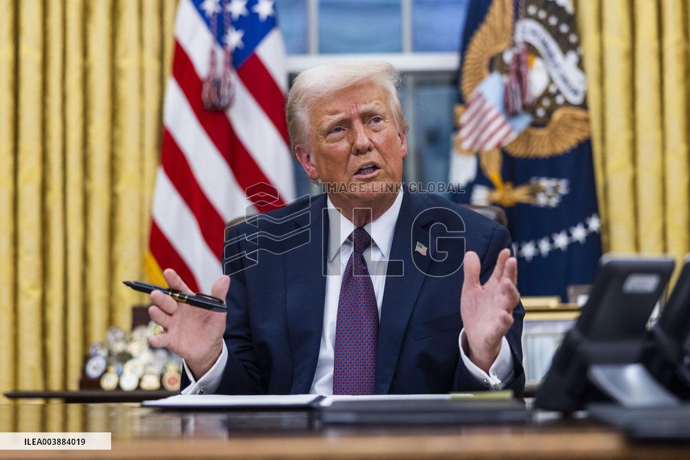 President Trump Numerous Executive Orders On The First Day Of His Presidency - DC