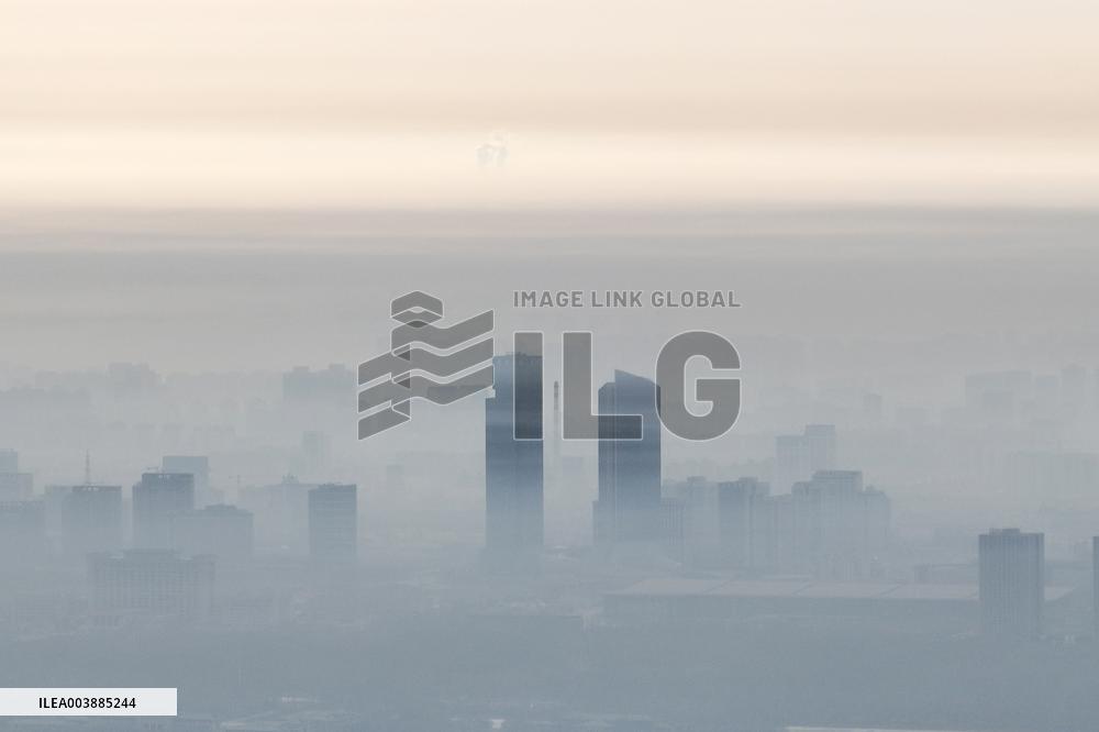 Morning Fog Sceneiry in Yinchuan