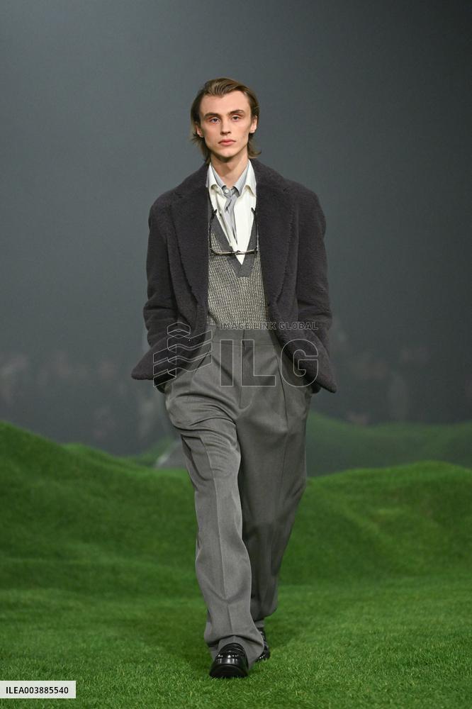 Milan, Milan Men's Fashion Week: Fall/Winter 2025 - Zegna Fashion Show - Catwalk