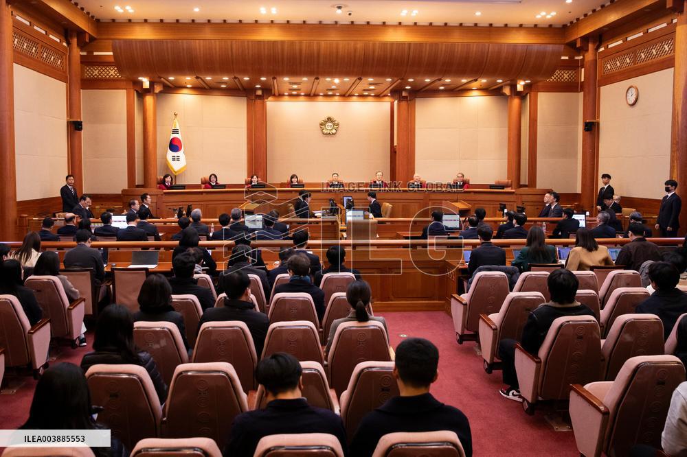 Yoon Attends Hearing Of Impeachment Trial - Seoul