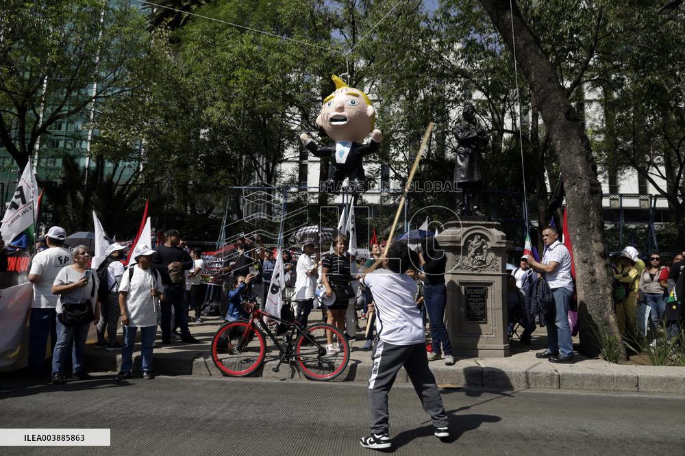 Protest Against Trump's Deportation Policy - Mexico