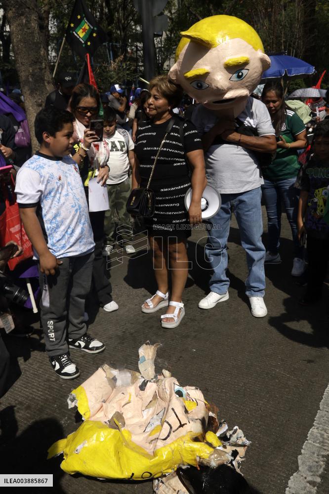 Protest Against Trump's Deportation Policy - Mexico