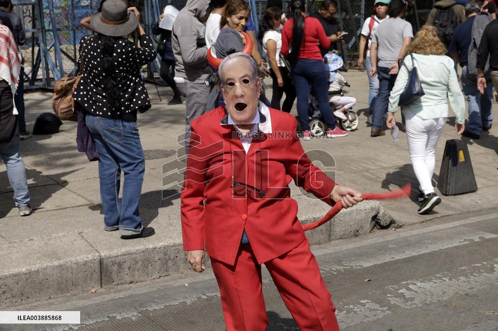 Protest Against Trump's Deportation Policy - Mexico