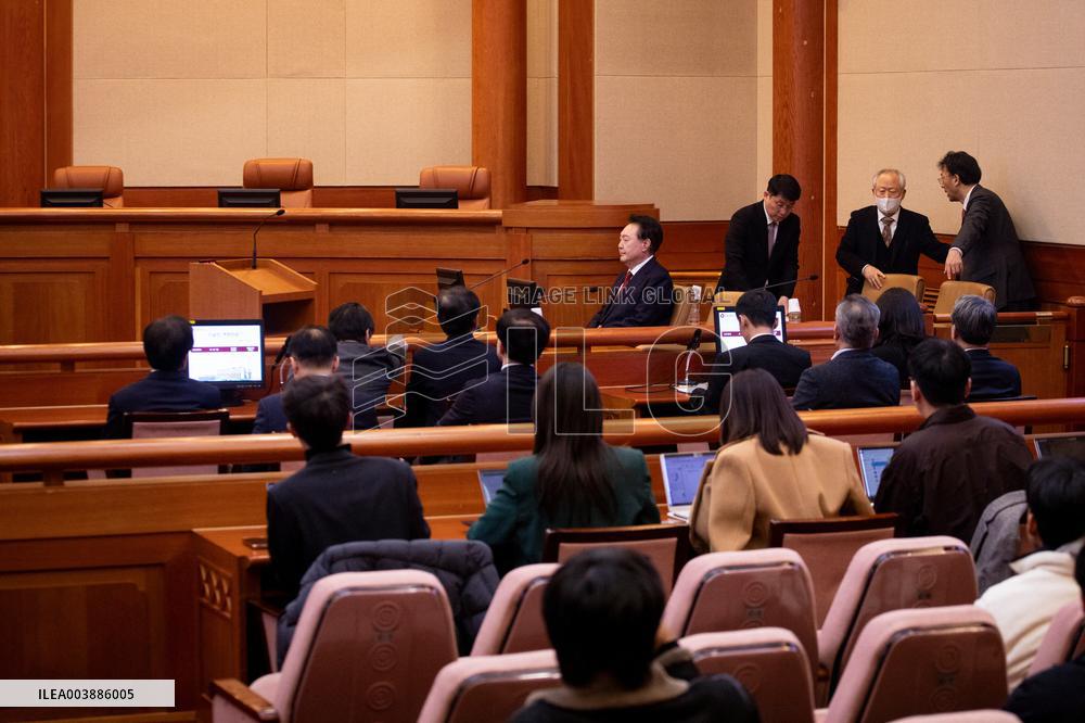 Yoon Attends Hearing Of Impeachment Trial - Seoul