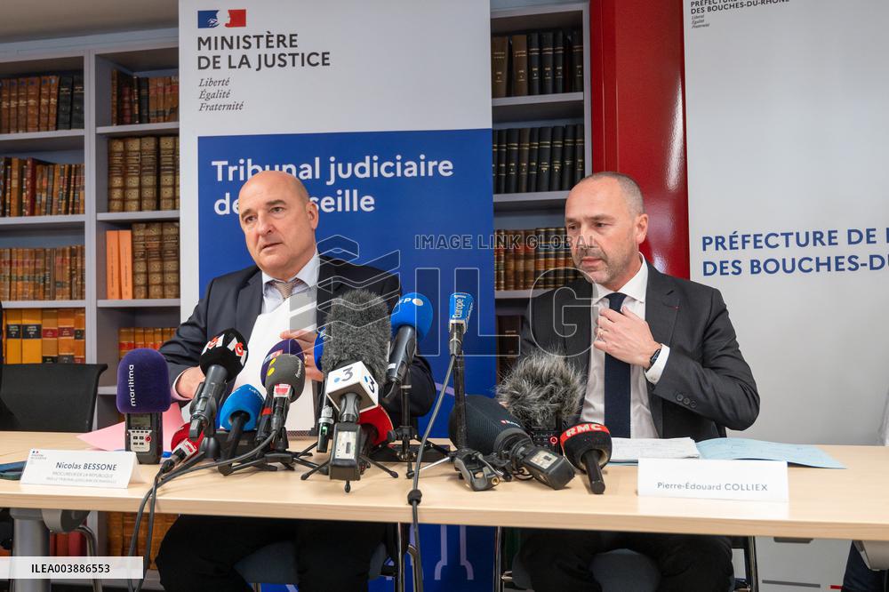 Press Conference on Drug Trafficking - Marseille