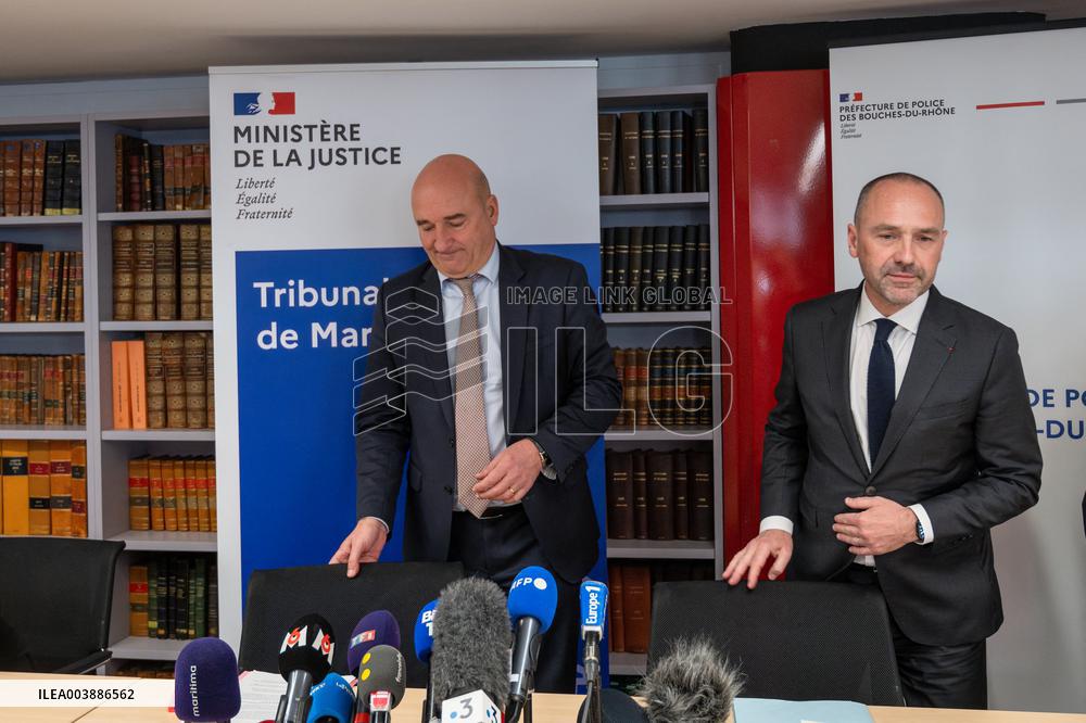Press Conference on Drug Trafficking - Marseille