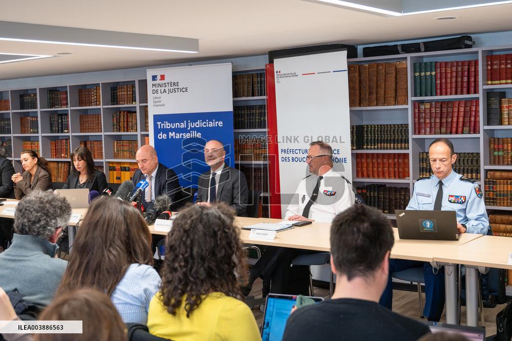 Press Conference on Drug Trafficking - Marseille