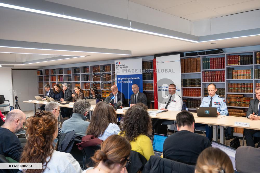 Press Conference on Drug Trafficking - Marseille