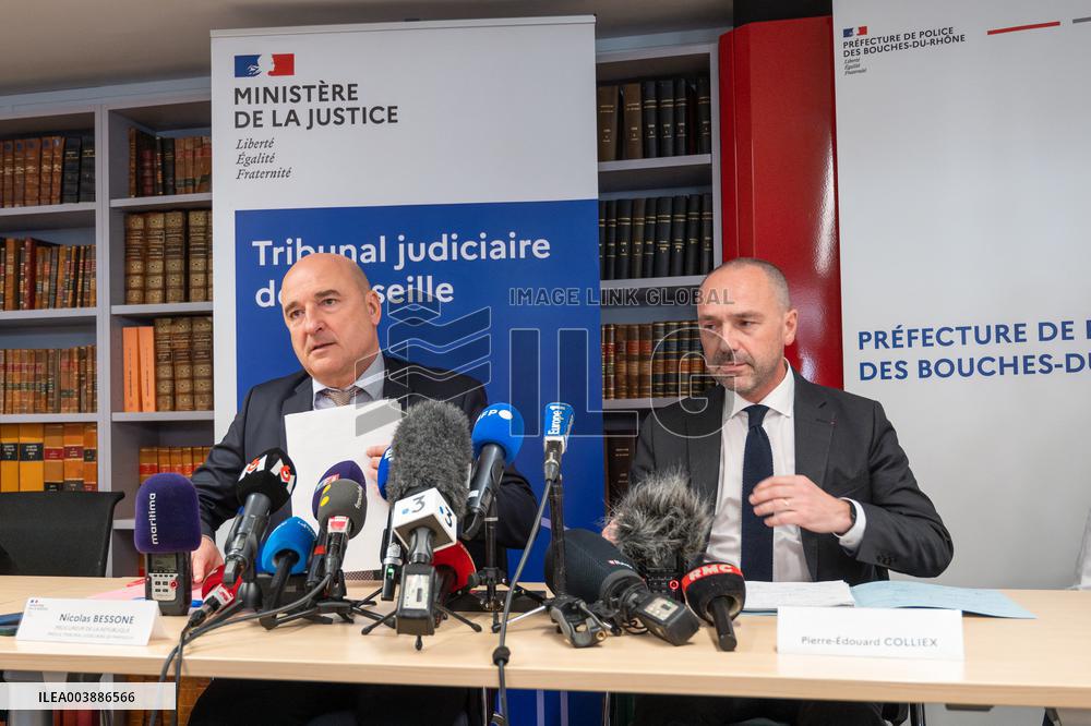 Press Conference on Drug Trafficking - Marseille