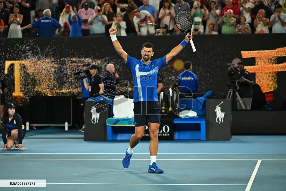 Australian Open - Djokovic Defeats Alcaraz In Mens Quarter-Final