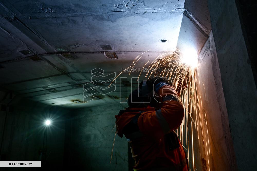 Bomb shelters installed in public spaces in Zaporizhzhia
