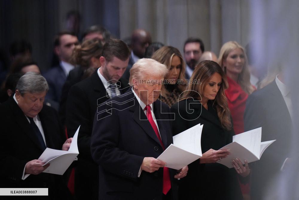 Trump Attends Service At National Cathedral - Washington