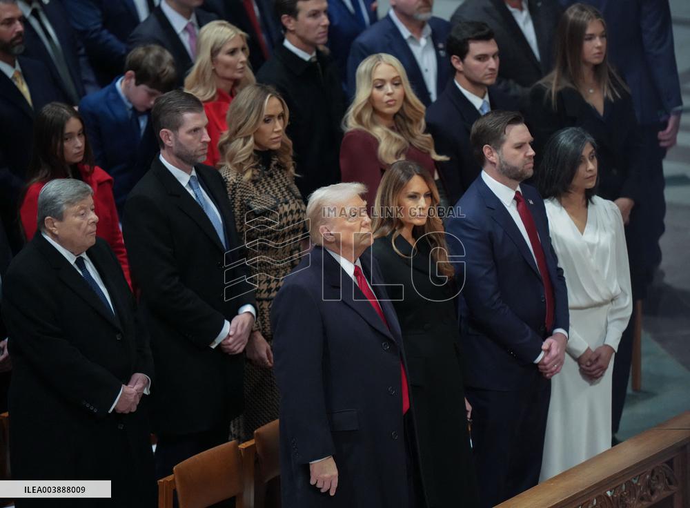 Trump Attends Service At National Cathedral - Washington