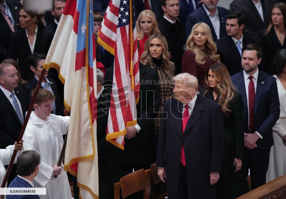 Trump Attends Service At National Cathedral - Washington