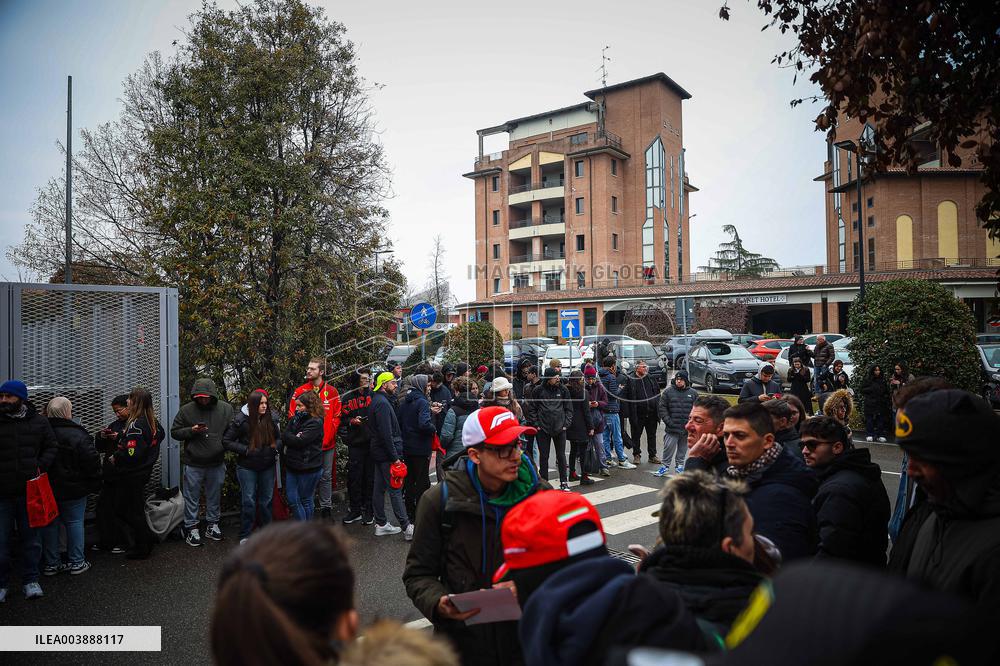 MOTORI - Formula 1 - Ferrari supporters for the first time of Lewis Hamilton on Ferrari F1