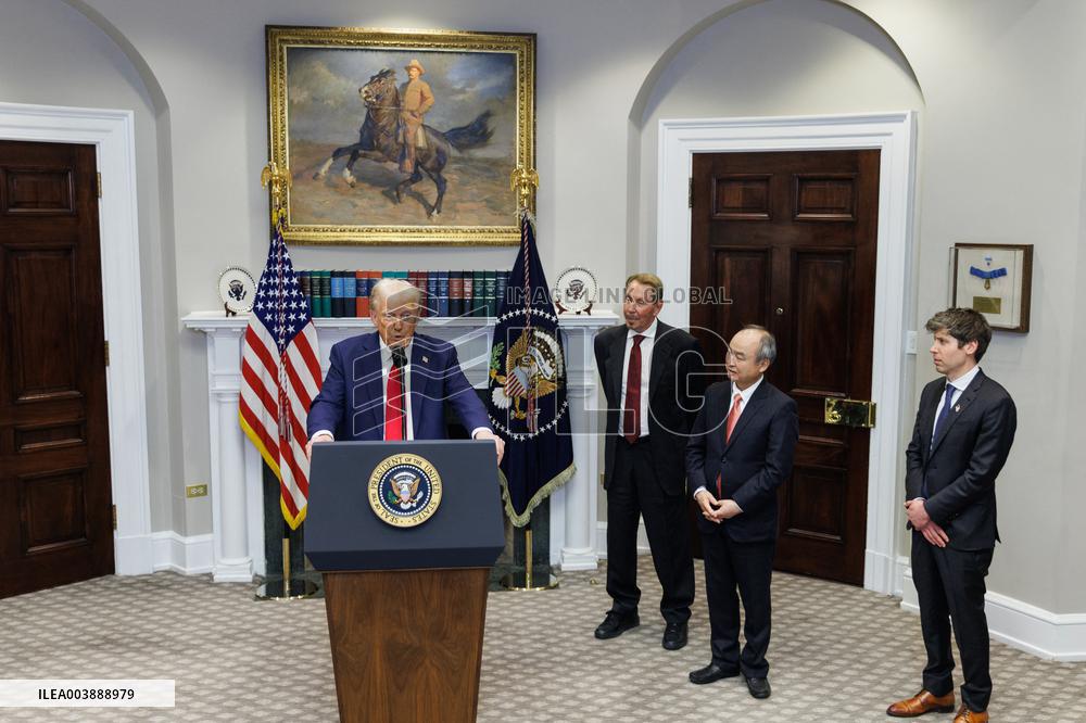 DC: President Donald Trump delivers remarks on AI Infrastructure in the Roosevelt Room