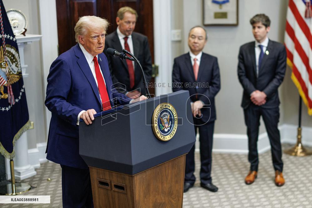 DC: President Donald Trump delivers remarks on AI Infrastructure in the Roosevelt Room