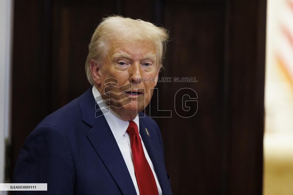 DC: President Donald Trump delivers remarks on AI Infrastructure in the Roosevelt Room