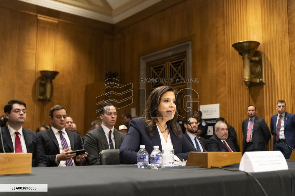 US Ambassador To The UN Elise Stefanik Confirmation Hearing - DC