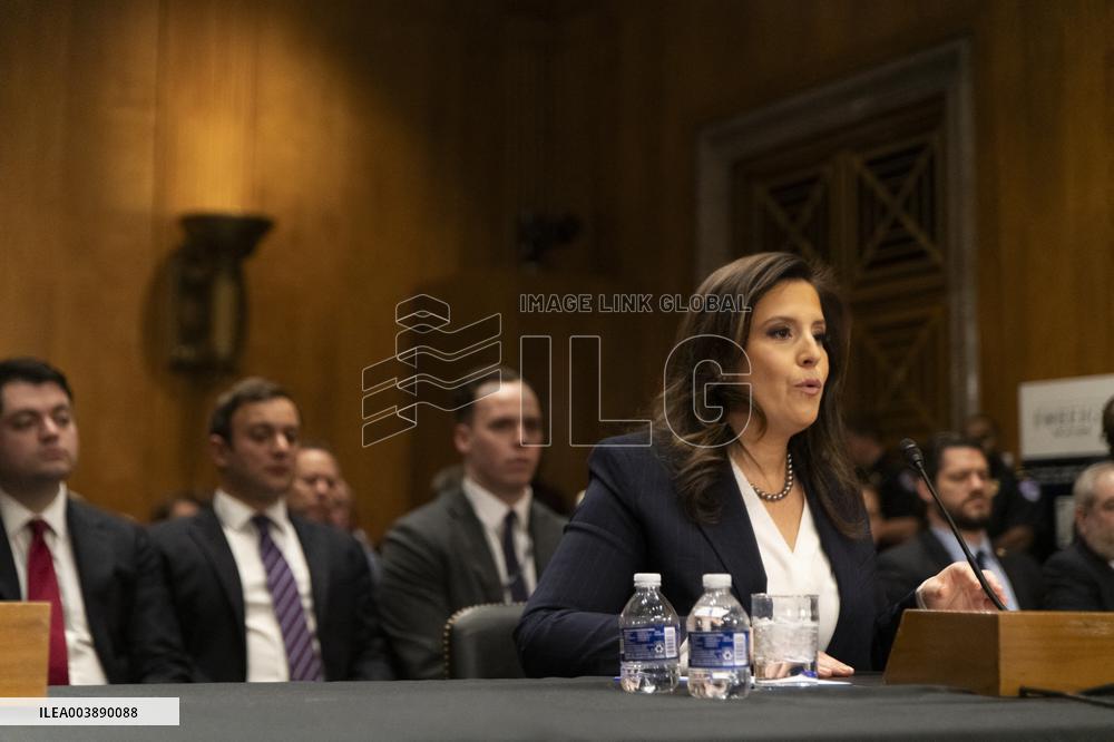 US Ambassador To The UN Elise Stefanik Confirmation Hearing - DC