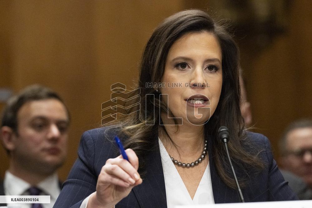 US Ambassador To The UN Elise Stefanik Confirmation Hearing - DC