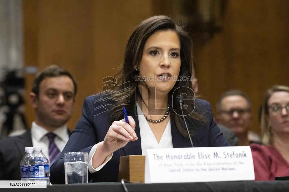 US Ambassador To The UN Elise Stefanik Confirmation Hearing - DC