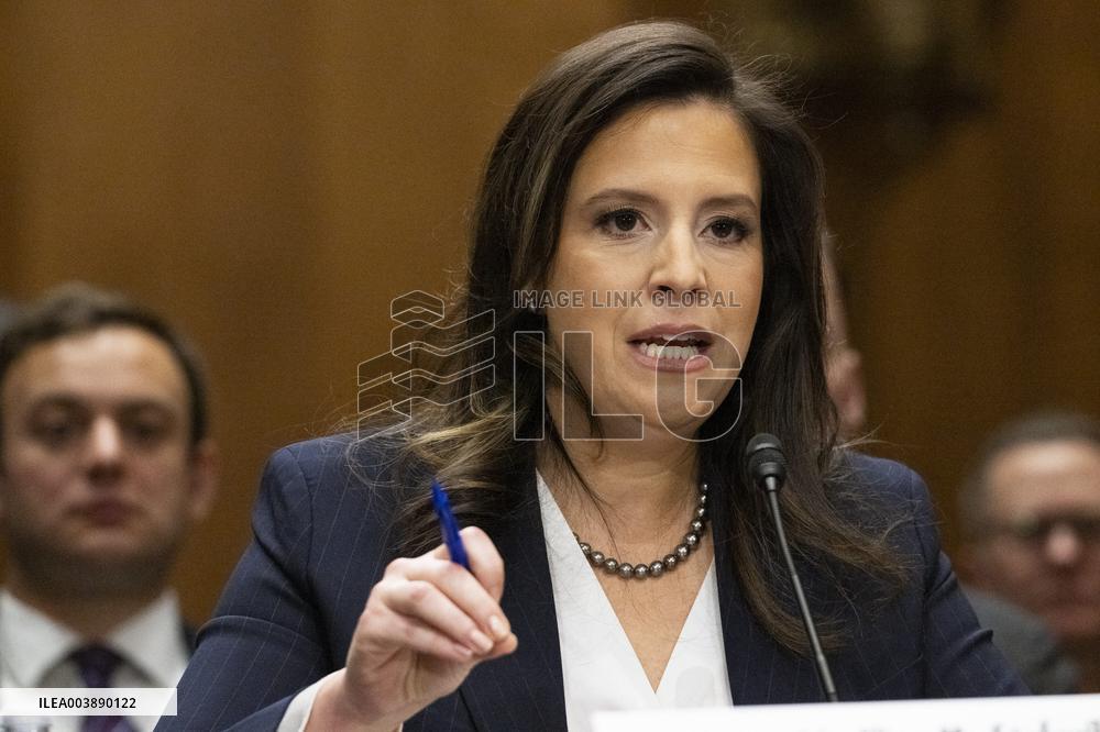 US Ambassador To The UN Elise Stefanik Confirmation Hearing - DC