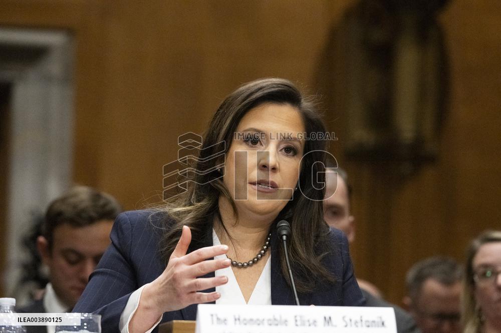 US Ambassador To The UN Elise Stefanik Confirmation Hearing - DC