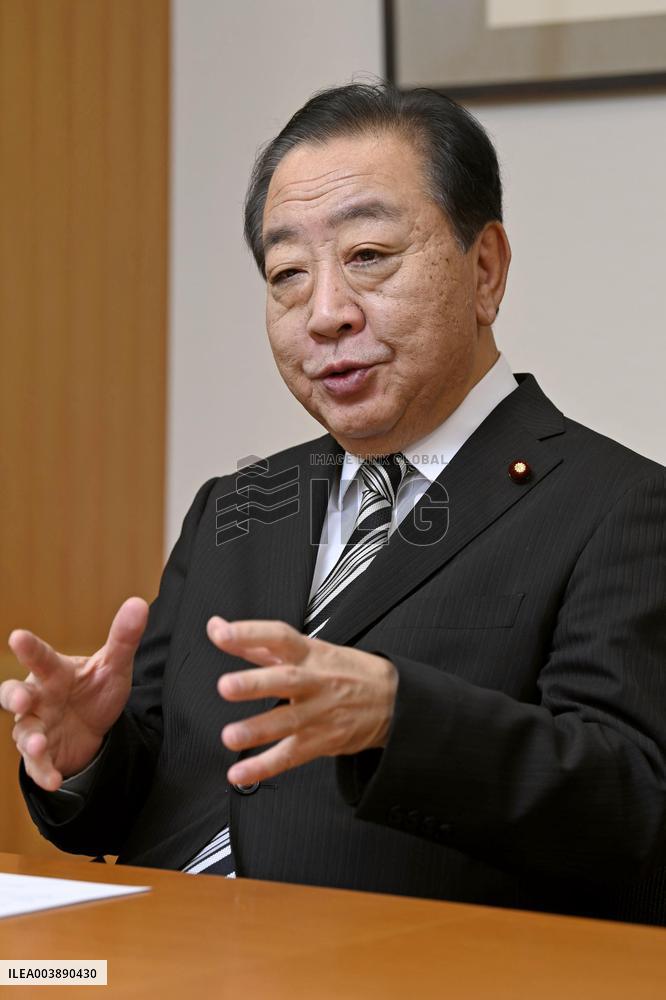 Japan main opposition party head Noda