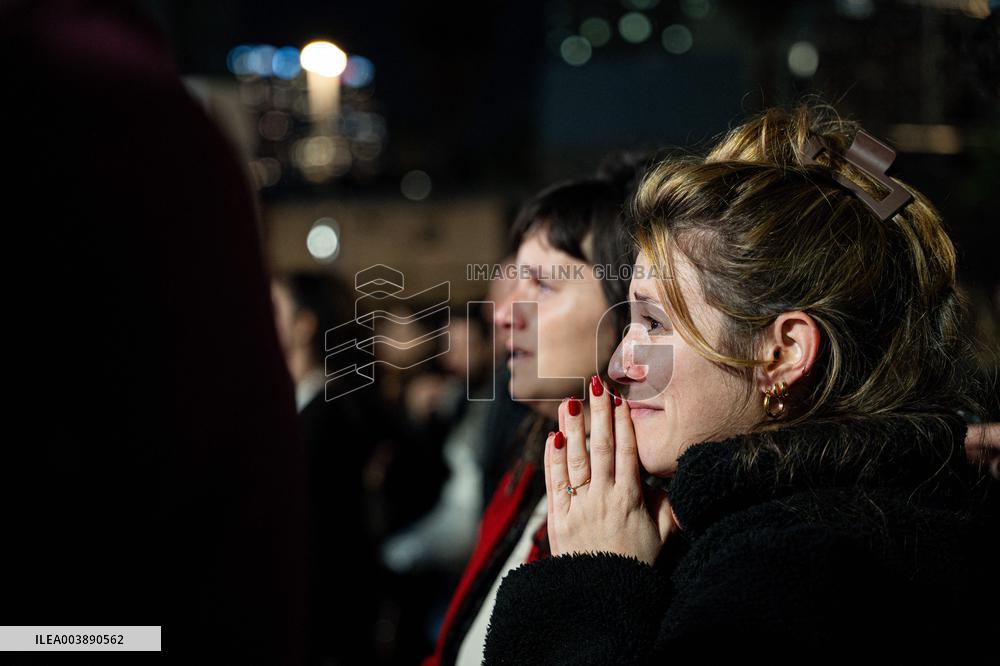 Tel Aviv Live Broadcast Hostages Release - Israel
