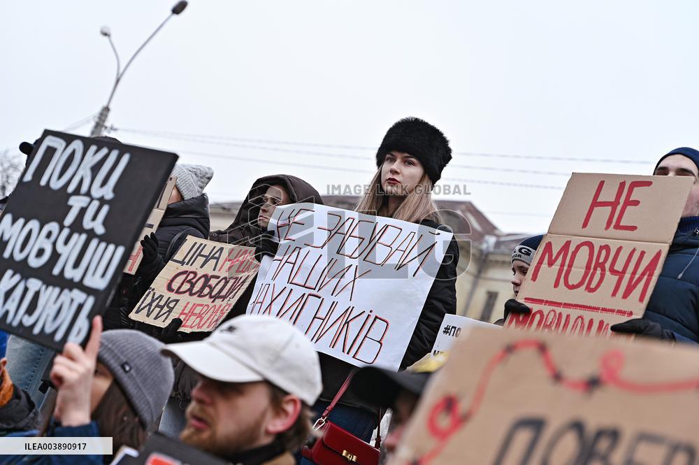 Rally to remind about Ukrainian POWs in LvivRally to remind about Ukrainian POWs in Lviv