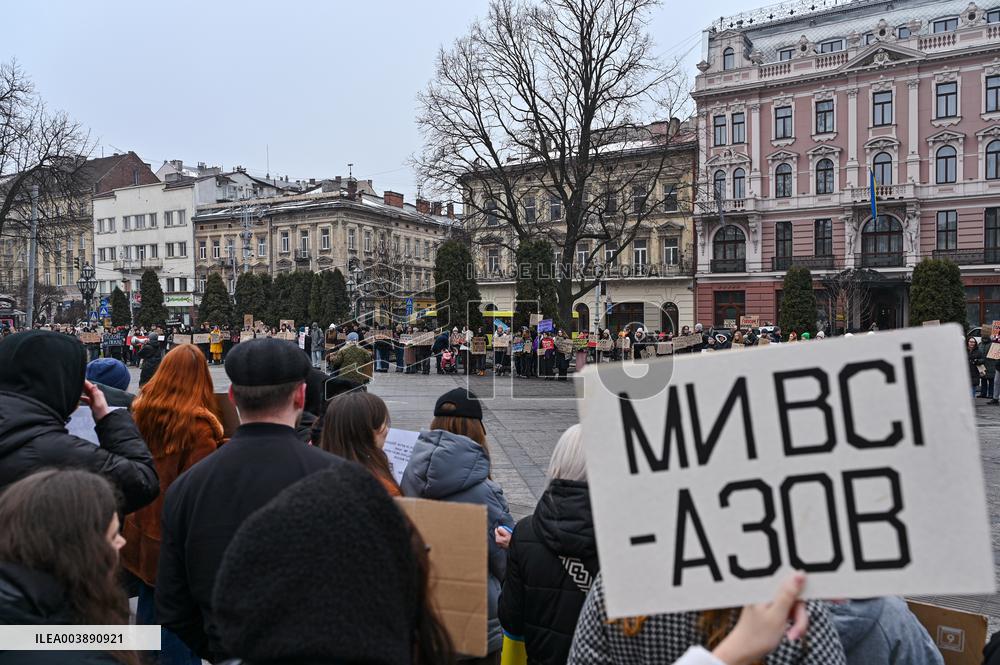 Rally to remind about Ukrainian POWs in LvivRally to remind about Ukrainian POWs in Lviv
