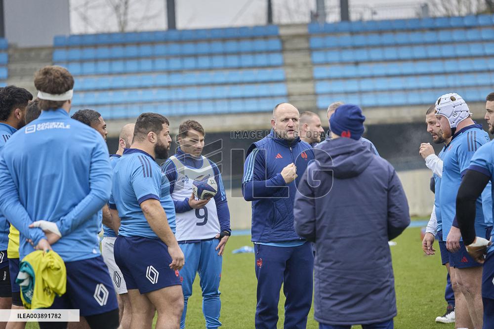 Training of the French rugby team - Marcoussis