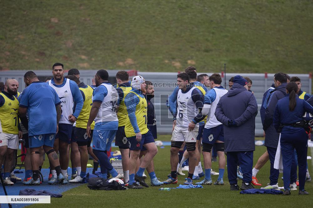 Training of the French rugby team - Marcoussis