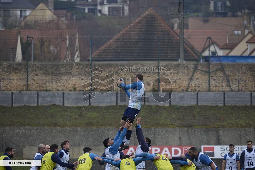 Training of the French rugby team - Marcoussis