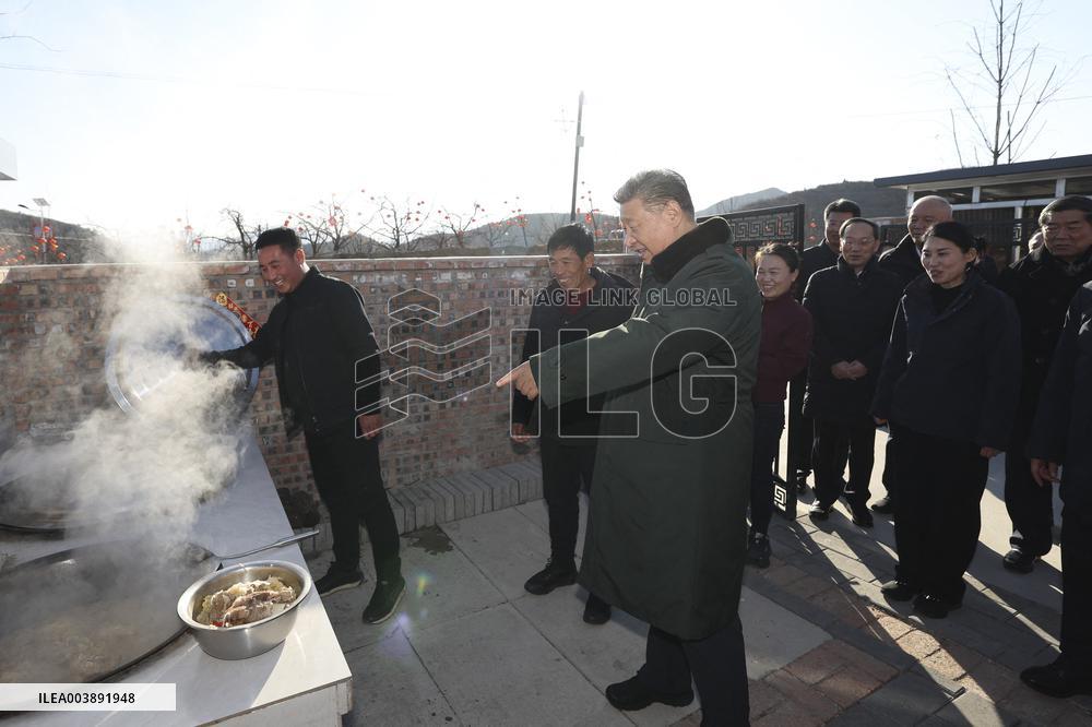 Xi Jinping Visit People Affected by Floods - China