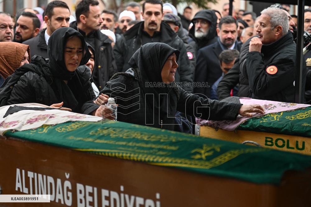 President Erdogan At The Funeral Of Victims In Kartalkaya Hotel Fire Tragedy