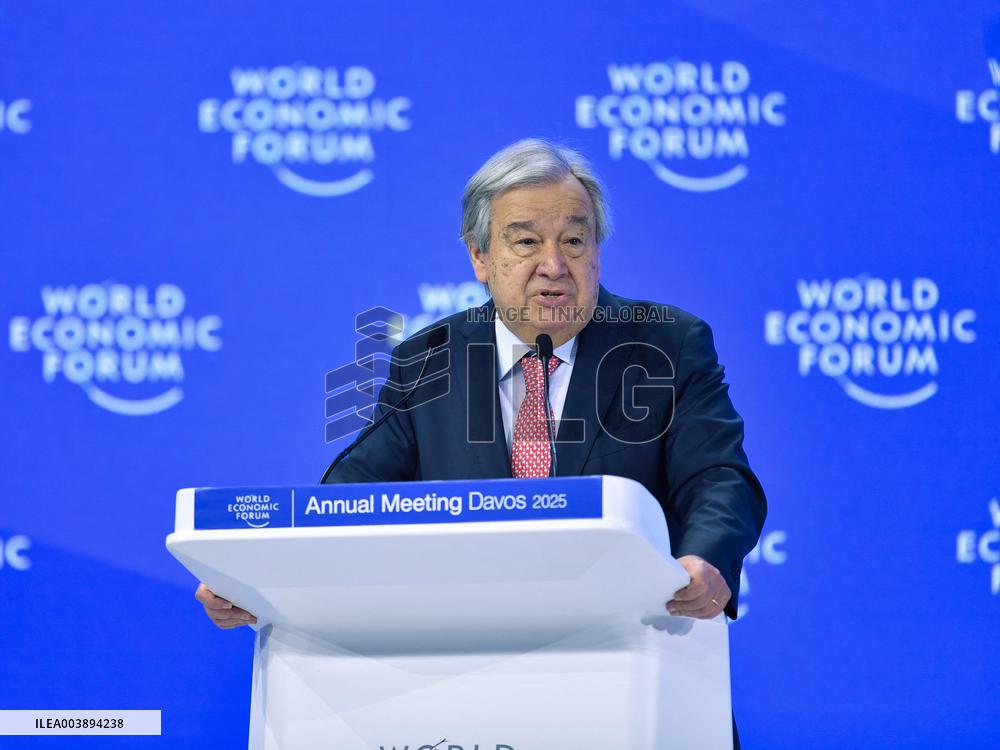 Antonio Guterres At World Economic Forum Annual Meeting - Davos